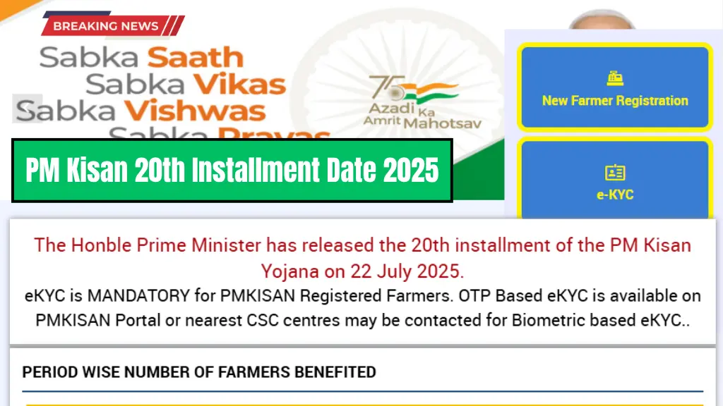 PM Kisan 20th Installment 2025